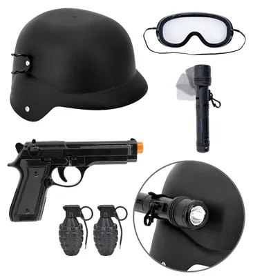 Produktbild von W WIDMANN MILANO Party Fashion - Kinderkostüm Set - Polizei / Swat für Karneval, Mottopartys - ein Set