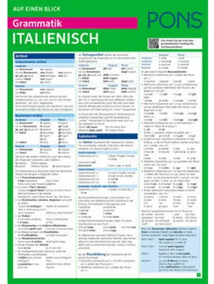 Obrázok produktu pre PONS Grammatik auf einen Blick Italienisch