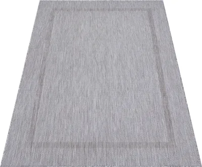 Produktbild von Teppich Läufer Wetterfest Silber 80x250 Unicolor - Einfarbig aus Polypropylen