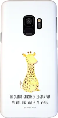Produktbild von Mr. & Mrs. Panda Samsung Galaxy S9 Handyhülle Giraffe Zufrieden - Weiß - Geschenk, Glück, Handy Schutzhülle, Afrika, Abenteuer, Hülle, Cover, Handycover