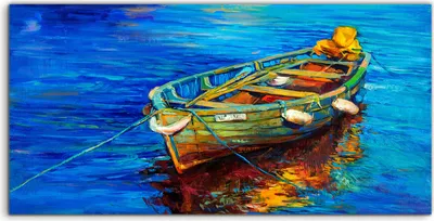 Produktbild von Coloray Acrylbild 120x60  Wandbild Acrylbilder Ozean Boot Wasser Landschafts Segeln