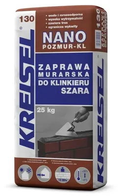 Produktbild von Kreisel Pozmur-KL NANO 130 Klinker-Mauermörtel, 25 kg, grau