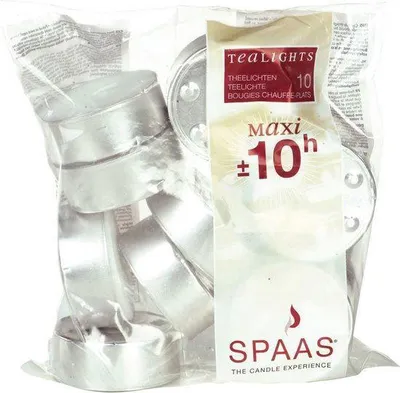 Produktbild von Spaas Candles 0390003.000, Rund, Weiß, 10 h, 10 Stück(e)