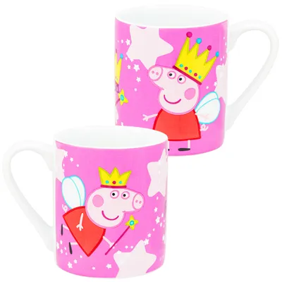 Produktbild von Peppa Wutz Tasse - Feenkönigin Kinderbecher Kindertasse Becher Rosa aus Keramik 320 ml