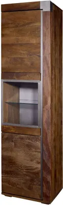 Produktbild von MASSIVMOEBEL24.DE Vitrine Mango 55x45x204 braun lackiert Amsterdam #20