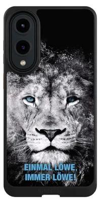 Produktbild von NIVOCASE Hülle für Samsung Galaxy S25 Edge Handyhülle NIVOcore Case Schwarz Löwe Offizielles Lizenzprodukt TSV 1860 München