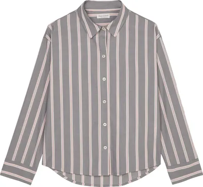 Produktbild von Marc O`Polo Damen Sleepshirt Mix & Match Woven - castlerock stripe - Größe XS