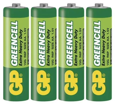 Obrázok produktu pre EMOS Zinko-chloridová batéria GP Greencell R6 (AA), 4 ks - Batérie a nabíjačky (B1220)