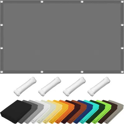 Productafbeelding van Waterdicht Zonnescherm - Schaduwdoek Terras - Buitenruimte Beschermen - UV-Bestendig Scheurvast - 300 x 320 cm - Lichtgrijs