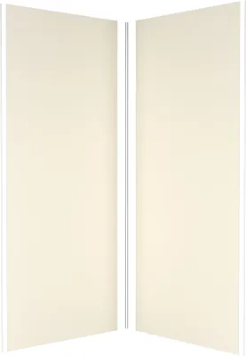 Image de Pack 2 Panneaux muraux Ivoire 90x210cm avec Profilés Chrome - WALL'IT