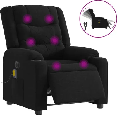 Produktbild von vidaXL Massagesessel Elektrisch Schwarz Stoff