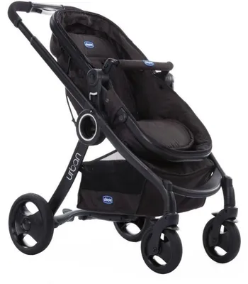 Produktbild von Chicco Urban Plus, Betthimmel, Reisesystem-Kinderwagen, Feste Räder, Faltbar, Schwarz, Rot