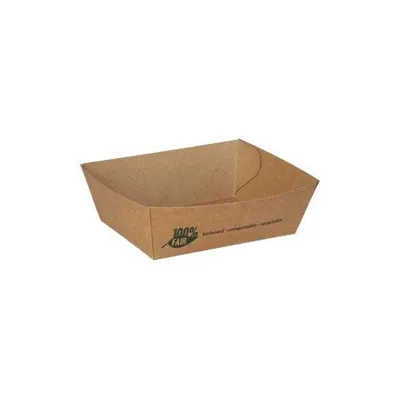 Produktbild von Snacktrays, Pappe "pure" 3,5 cm x 7 cm x 9 cm braun "100% Fair" klein