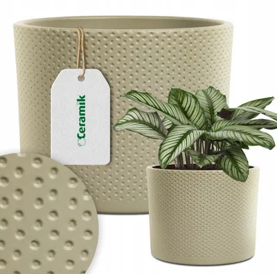 Produktbild von Ceramik Oliwkowa Ceramiczna Osłonka na Doniczkę Ø 17 cm