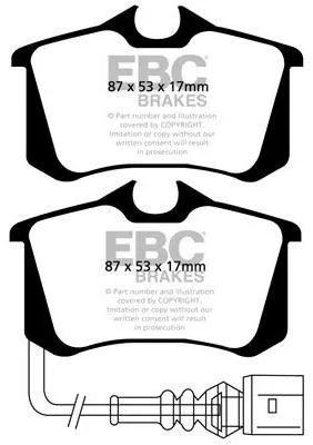Produktbild von EBC Brakes Bremsbeläge Satz Hinten Bremsklötze für VW GOLF VI (5K1) DP41497R