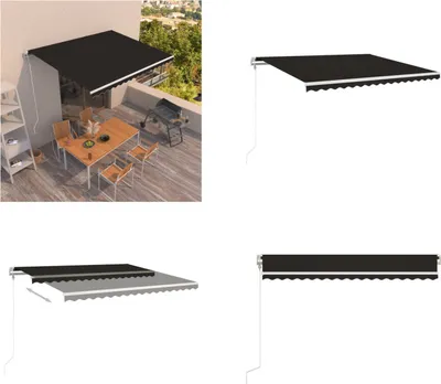 Obrázok produktu pre vidaXL Markíza Automatic Retractable 450x350 cm Anthracite - Markíza - Markízy - Slnečné striešky - Slnečné striešky