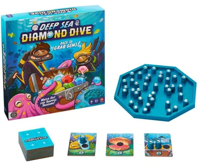 Produktbild von Games Diamantensuche in der Tiefsee Familienbrettspiel für Kinder und Erwachsene mit einfachen Regeln für schnellen Spielspaß, Brettspiel, Familie, 6 Jahr(e), Familienspiel