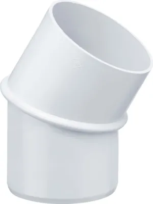 Produktbild von INEFA Regenrohrbogen 30 Grad für Fallrohr, PVC DN100 / 100mm Weiß Verbindungsstück Dachrinnenzubehör, einfache Montage,  Germany