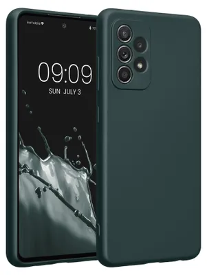Produktbild von kwmobile Handyhülle für Samsung Galaxy A52 / A52 5G / A52s 5G Hülle - weiche Silikon Case metallisch schimmernd - Schutzhülle Cover - Metallic Petrol