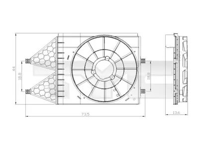 Produktbild von Halter, Kühlerlüfter TYC 837-0033-1
