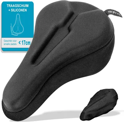 Image de Housse de selle de vélo, en mousse à mémoire de forme double couche, 29x18 cm, antidérapante, adaptée aux selles étroites