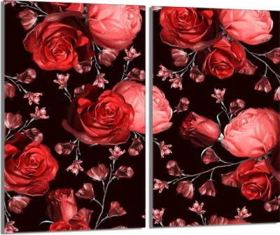 Produktbild von Glas-Herdplattenschutz 2x30x52 Rosen
