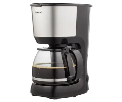 Produktbild von Tomado TCM1201S – Kaffeemaschine – Filterkaffee – Warmhaltefunktion – Wiederverwendbarer Filter – 10 Tassen – Schwarz/Edelstahl