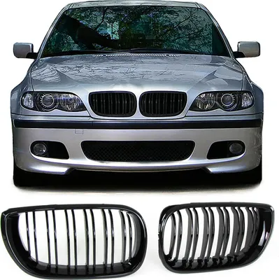 Produktbild von Sport Kühlergrill Doppelsteg Performance Glanz passend für BMW 3er E46 01-05
