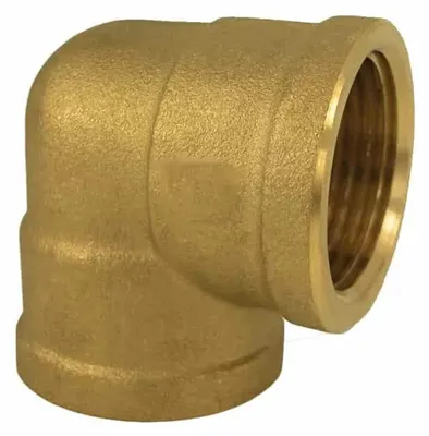 Immagine prodotto di Raccordo filettato in ottone a gomito 90° 1 1/2" IG x 1 1/2" IG