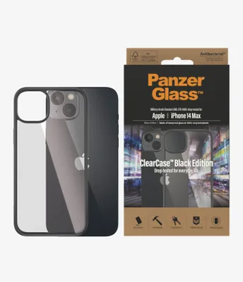 Produktbild von PanzerGlass ClearCase, Cover, Apple, iPhone 14 Plus, 17 cm (6.7"), Schwarz, Transparent