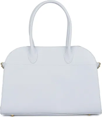Image de Sac en cuir pour femme, format A4, couleur bleu, fabriqué en Italie, marque Beltimore