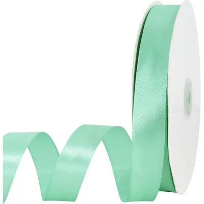 Image de Ruban en satin turquoise, 2,2 cm de large et 91 mètres de long, idéal pour l'emballage de cadeaux et les travaux manuels