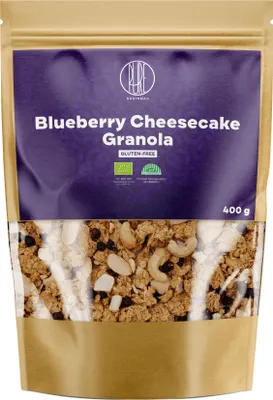 Produktbild von Heidelbeer-Käsekuchen-Granola, Heidelbeeren und weiße Schokolade, , 400 g