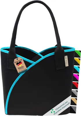 Produktbild von SILUK Filztasche Einkaufskorb Einkaufstasche, Filztaschen Shopper, Groß Multifunktional Filzkorb zur Aufbewahrung Einkaufskörbe (Modell 1 Blau)