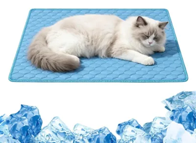 Produktbild von Tragbares Kühlkissen für Katzen und Hunde, faltbar und atmungsaktiv