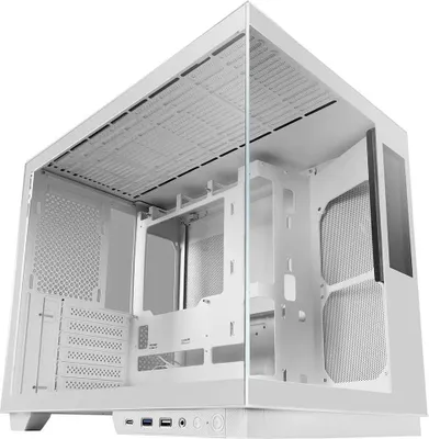 Produktbild von Mars Gaming MC-MIRAGE ATX Gehäuse IPS Display 7 2" gehärtetes Glas Weiß