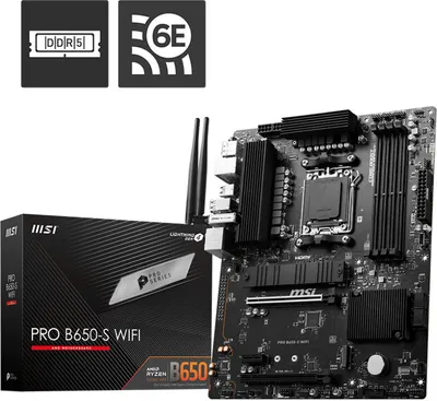 Produktbild von MSI PRO B650-S WIFI Hauptplatine AMD B650 Sockel AM5 ATX