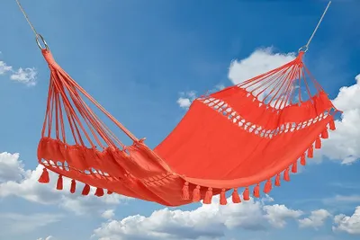 Produktbild von Hängematte Fransen Ibiza Hippie Style Tuchhängematte Baumwolle Groß 200x100 cm