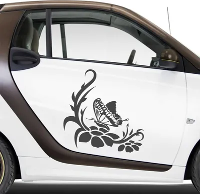 Produktbild von Aufkleber - Autoaufkleber-Set Rankelement Julia, 2 Stk. je 30cm x 31cm Graphit metallic - Tuning Carystyling Heckscheibe Auto