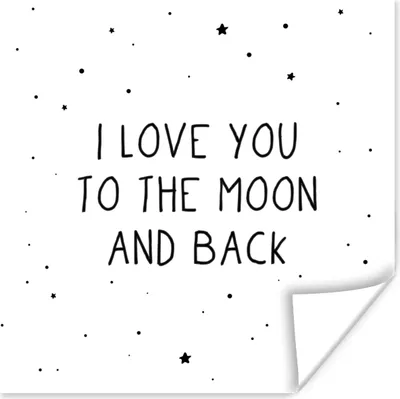 Produktbild von MuchoWow® Poster Zitate - Ich liebe dich bis zum Mond und zurück - Baby - Liebe - Sprichwörter 100x100 cm - Babyzimmer