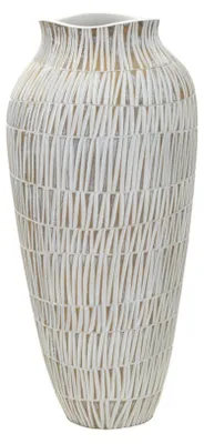 Image de Mauro Ferretti Vase Stiky Ø 23x50 cm or blanc