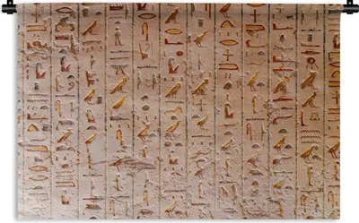 Produktbild von MuchoWow® Wandteppich Wandbehang Hieroglyphen in Ägypten 120x80 cm Tapisserie Dekoration Wandtuch - Wanddekorationen - Wandtücher