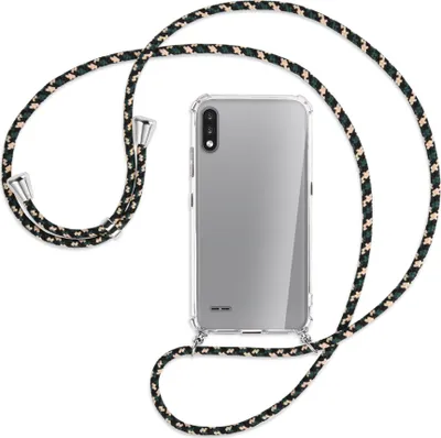 Produktbild von Handykette Backcover-Schutzhülle mit Band (Metall silberfarben) für LG K22 LMK200 - camouflage