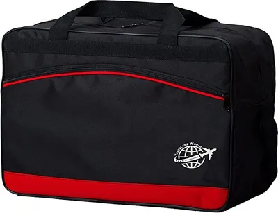 Produktbild von BAMBINIWELT Reisetasche HANDGEPÄCK Boardgepäck Flugzeug 40x20x25 40x30x20 zb Ryanair Wizzair (klein, schwarz-rot 40x20x25)