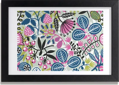 Produktbild von Bild 30x20 MDF-Rahmen, Wandkunst Blumenmuster