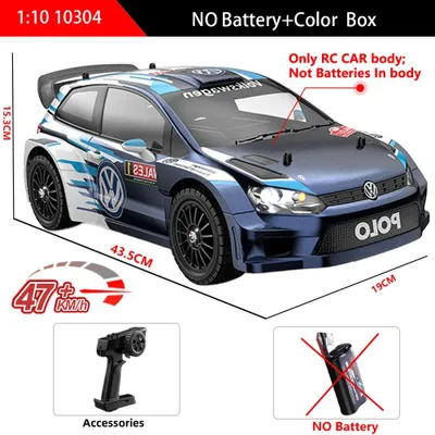 Produktbild von Hyperr Go 10304 - Ferngesteuertes RC-Auto - Maßstab 1:10 - 4WD - Bürstenloser 3200KV-Motor - 2,4-GHz-4-Kanal-Fernsteuerung - Reichweite 120 m - Ohne Akku