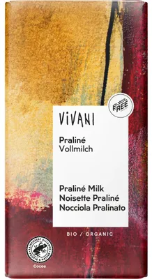Productafbeelding van Vivani Chocolade Melk Praline Nougat (100 gr)