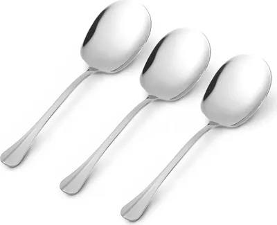 Produktbild von Edelstahl Servierlöffel - langlebig - Set von 3 - 25 cm