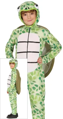 Productafbeelding van Schildpaddenkostuum, dierenkostuum, carnaval, avontuur, gepantserde schildpad, groene magische wereld, dierenrijk, schattig, capuchon, grappig, dierenkostuum, carnaval, fantasierijk spel, plezier, tuinvoorstelling, maat: 98/104, kleur: groen