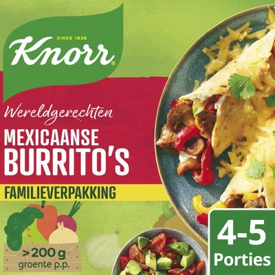 Produktbild von Knorr Wereldgerecht Mexicaanse Burritos, 342 g – Würzige Burrito-Mischung
